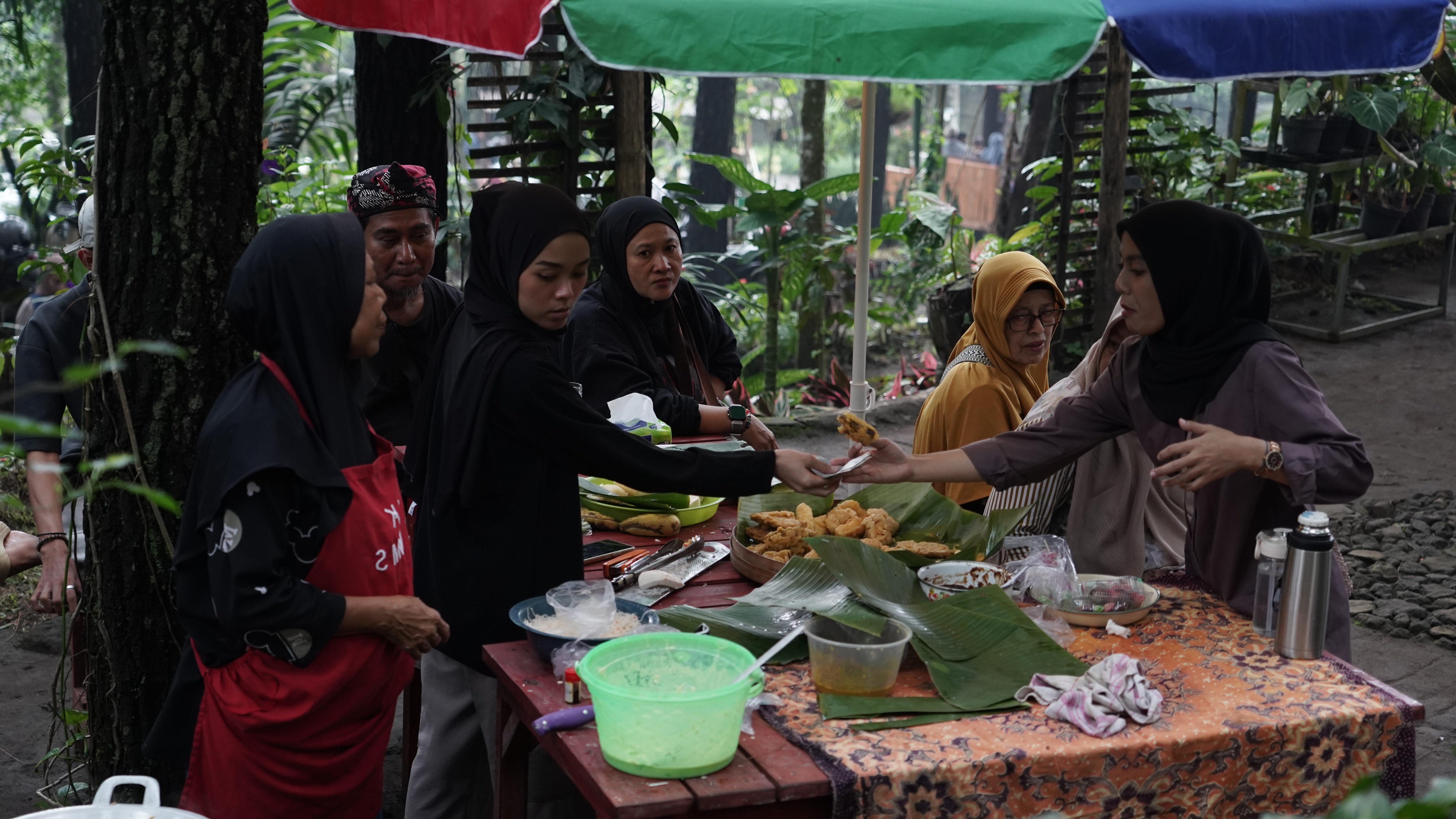 Group of people in a forest